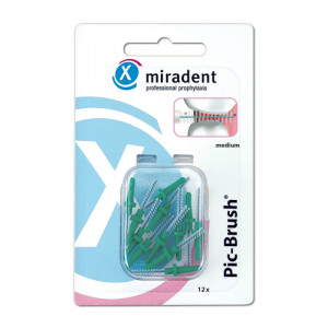 Produktbild von MIRADENT Interd.Pic-Brush Ersatzb.medium gr&uuml;n