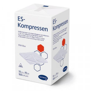 Produktbild von ES-KOMPRESSEN unsteril 10x10 cm 12fach
