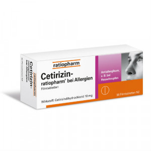 Produktbild von CETIRIZIN-ratiopharm bei Allergien 10 mg Filmtabl.