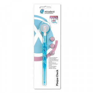 Produktbild von MIRADENT Plaquetest Mira2+Spiegel blau transparent