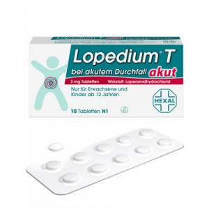 Produktbild von LOPEDIUM T akut bei akutem Durchfall Tabletten