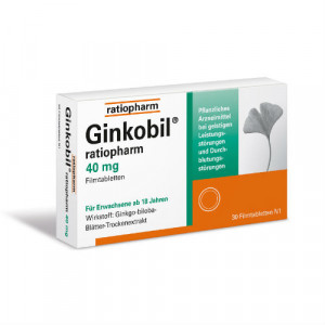 Produktbild von GINKOBIL-ratiopharm 40 mg Filmtabletten