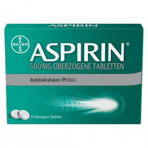 ASPIRIN 500 mg &uuml;berzogene Tabletten