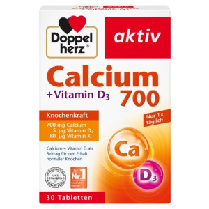 Produktbild von DOPPELHERZ Calcium 700+Vitamin D3 Tabletten