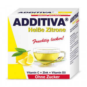 Produktbild von ADDITIVA hei&szlig;e Zitrone ohne Zucker Sachets