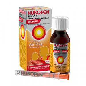 Produktbild von NUROFEN Junior Fieber-u.Schmerzsaft Erdbe.40 mg/ml