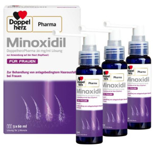 Produktbild von MINOXIDIL DoppelherzPhar.20mg/ml Lsg.Anw.Haut Frau