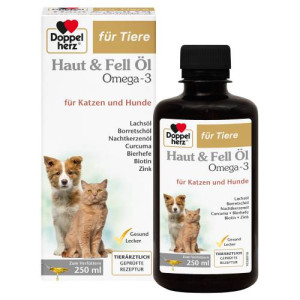 Produktbild von DOPPELHERZ f&uuml;r Tiere Haut&Fell &Ouml;l f.Hunde/Katzen