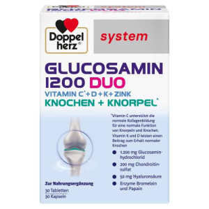 Produktbild von DOPPELHERZ Glucosamin 1200 Duo system Kombipackung