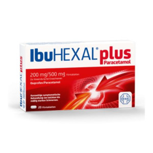 Produktbild von IBUHEXAL plus Paracetamol 200 mg/500 mg Filmtabl.