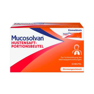 Produktbild von MUCOSOLVAN Hustensaft-Portionsbeutel 30 mg/5 ml